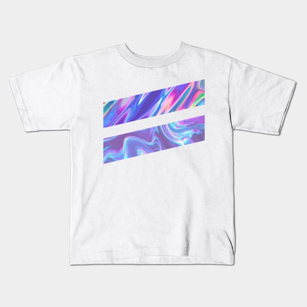 Double Slash, Abstract Colorful Geometric Graphic Design Kids T-Shirt by MouadbStore